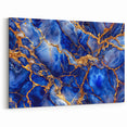 Luxurious Blue & Gold Marble Art – Elegant Glam Wall Art for Modern Spaces