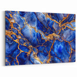 Luxurious Blue & Gold Marble Art – Elegant Glam Wall Art for Modern Spaces