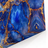 Luxurious Blue & Gold Marble Art – Elegant Glam Wall Art for Modern Spaces