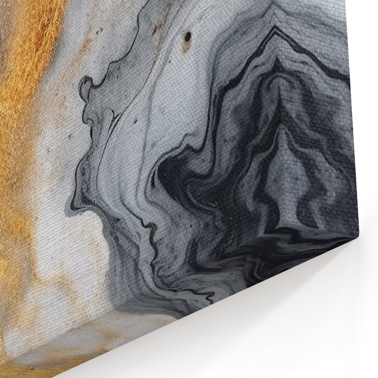 Elegant Black, White & Gold Marble Art – Glamorous Statement Wall Decor