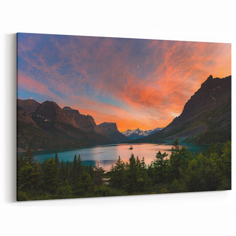 Scenic Montana Wall Art – Glacier National Park Sunset Wilderness View