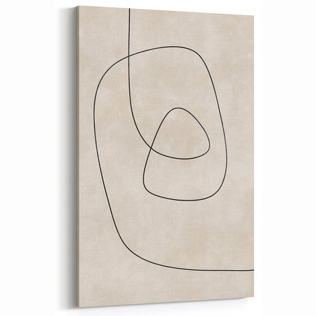 Mid Century Modern Abstract Line Art - Minimalist Geometric Wall Decor