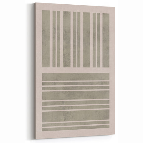 Mid Century Modern Abstract Striped Art - Minimalist Geometric Wall Decor
