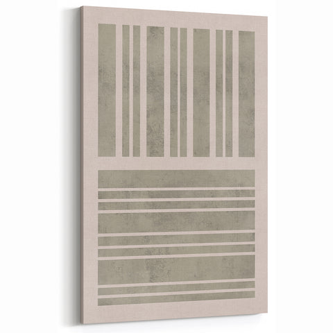 Mid Century Modern Abstract Striped Art - Minimalist Geometric Wall Decor