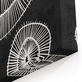 Mid Century Modern Art | Bold Geometric Wall Decor | Retro Black & White