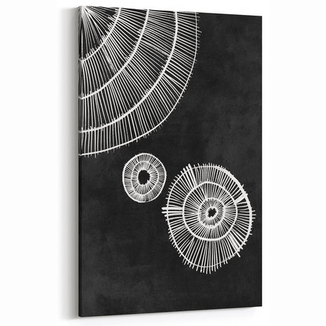 Mid Century Modern Art | Black and White Geometric Wall Decor | Retro Design