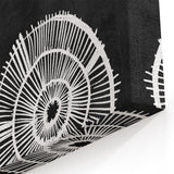 Mid Century Modern Art | Black and White Geometric Wall Decor | Retro Design