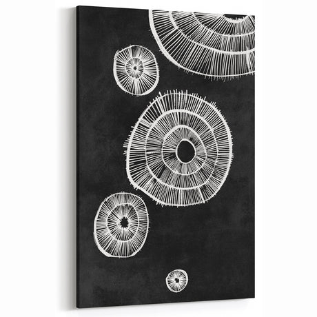Mid Century Modern Art | Retro Geometric Wall Decor | Black & White Print