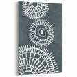Mid Century Modern Art | Abstract Geometric Wall Decor | Teal & White Print