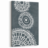Mid Century Modern Art | Abstract Geometric Wall Decor | Teal & White Print