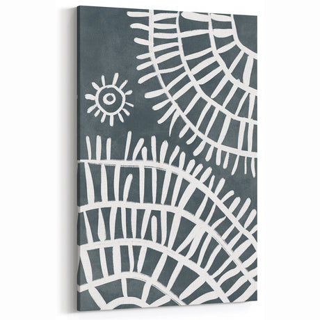 Mid Century Modern Art – Geometric Retro Abstract Print in Minimalist Style
