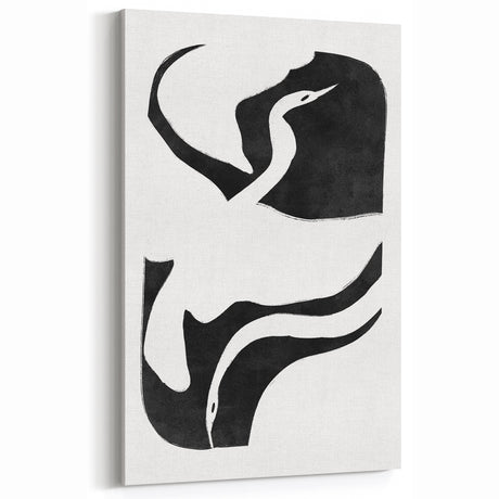 Mid Century Modern Art – Minimalist Retro Abstract Bird Wall Decor