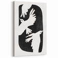 Mid Century Modern Art – Retro Abstract Bird Wall Decor in Black & White
