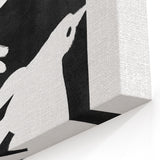 Mid Century Modern Art – Retro Abstract Bird Wall Decor in Black & White