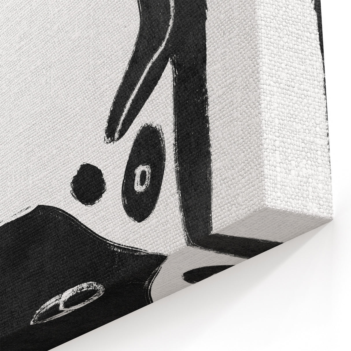 Mid Century Modern Art – Retro Abstract Fish Wall Decor in Black & White