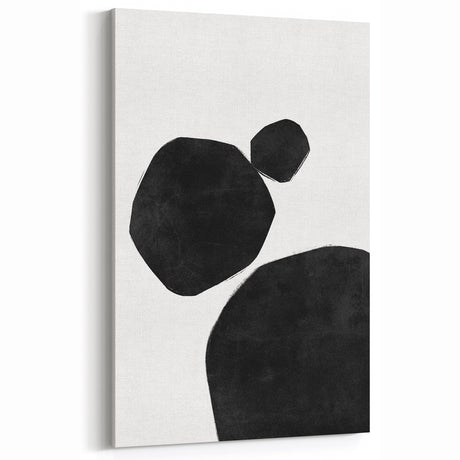 Mid Century Modern Art – Minimalist Geometric Wall Decor in Black & White