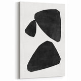 Mid Century Modern Art – Minimalist Abstract Geometric Shapes in Black & White