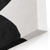 Mid Century Modern Art – Minimalist Abstract Black Shapes in White Space