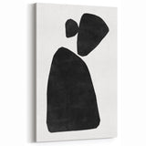 Mid Century Modern Art – Minimalist Abstract Shapes in Black & White