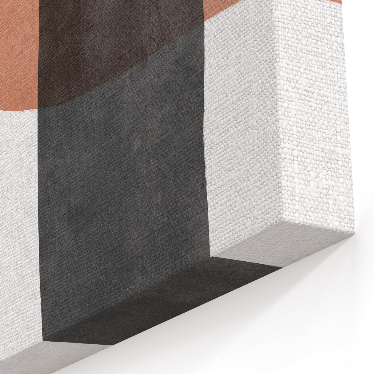 Mid Century Modern Art – Minimalist Geometric Abstract in Warm Earth Tones
