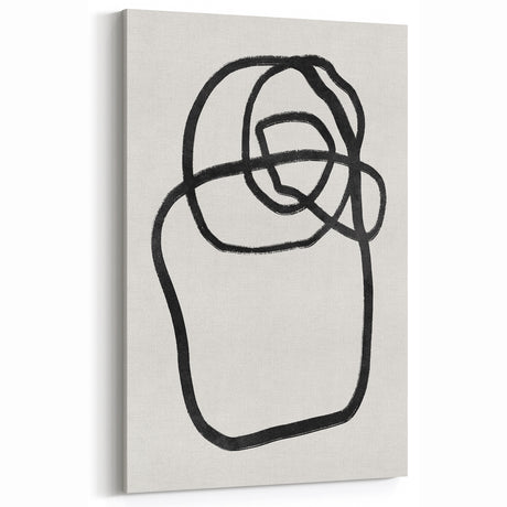 Mid Century Modern Art | Abstract Minimalist Line Art Wall Decor