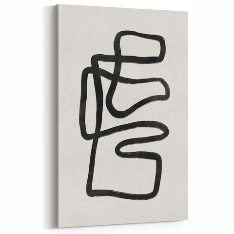Mid Century Modern Art | Abstract Geometric Minimalist Line Art Decor