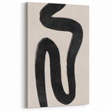 Mid Century Modern Art | Abstract Minimalist Black Line Wall Decor