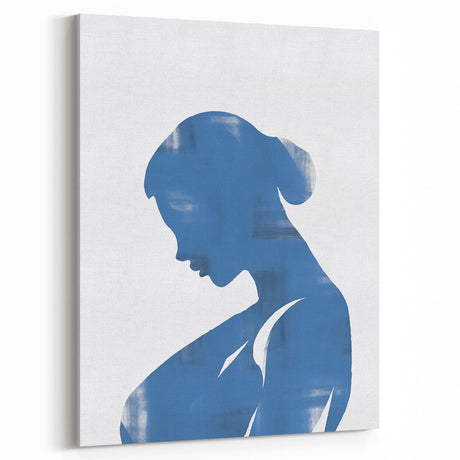 Minimalist Wall Art - Blue Silhouette for Modern and Contemporary Decor