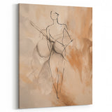 Minimalist Wall Art - Botanical and Figure Line Drawing for Modern Decor
