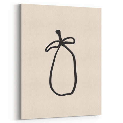 Minimalist Line Art – Abstract Modern Fruit Drawing for Stylish Decor