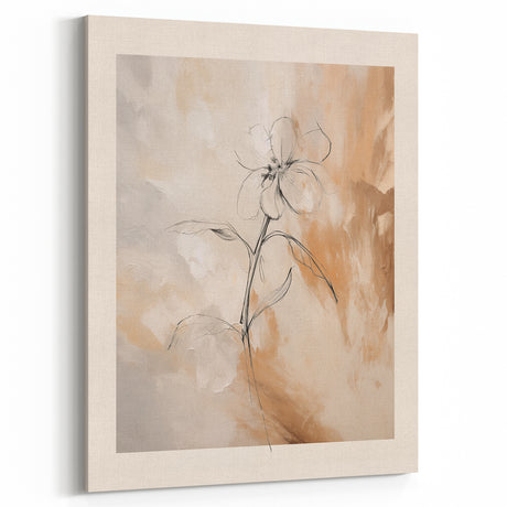Minimalist Floral Art – Elegant Abstract Flower Wall Decor for Modern Homes