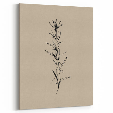 Minimalist Botanical Line Art – Elegant Plant Study for Modern Wall Decor