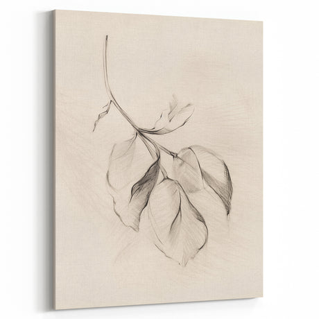 Minimalist Leaf Sketch – Modern Line Art for Clean and Simple Decor