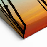 Santa Barbara Wall Art - California Beach Palm Trees at Sunset
