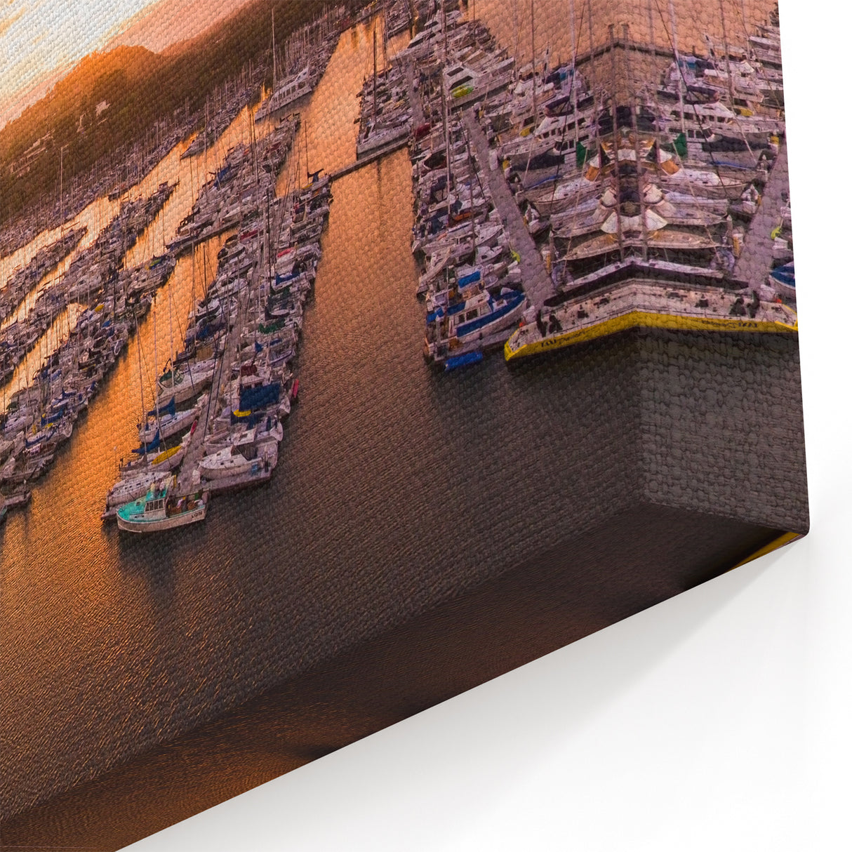 Santa Barbara Harbor Art - Sunset Marina California Coast Decor