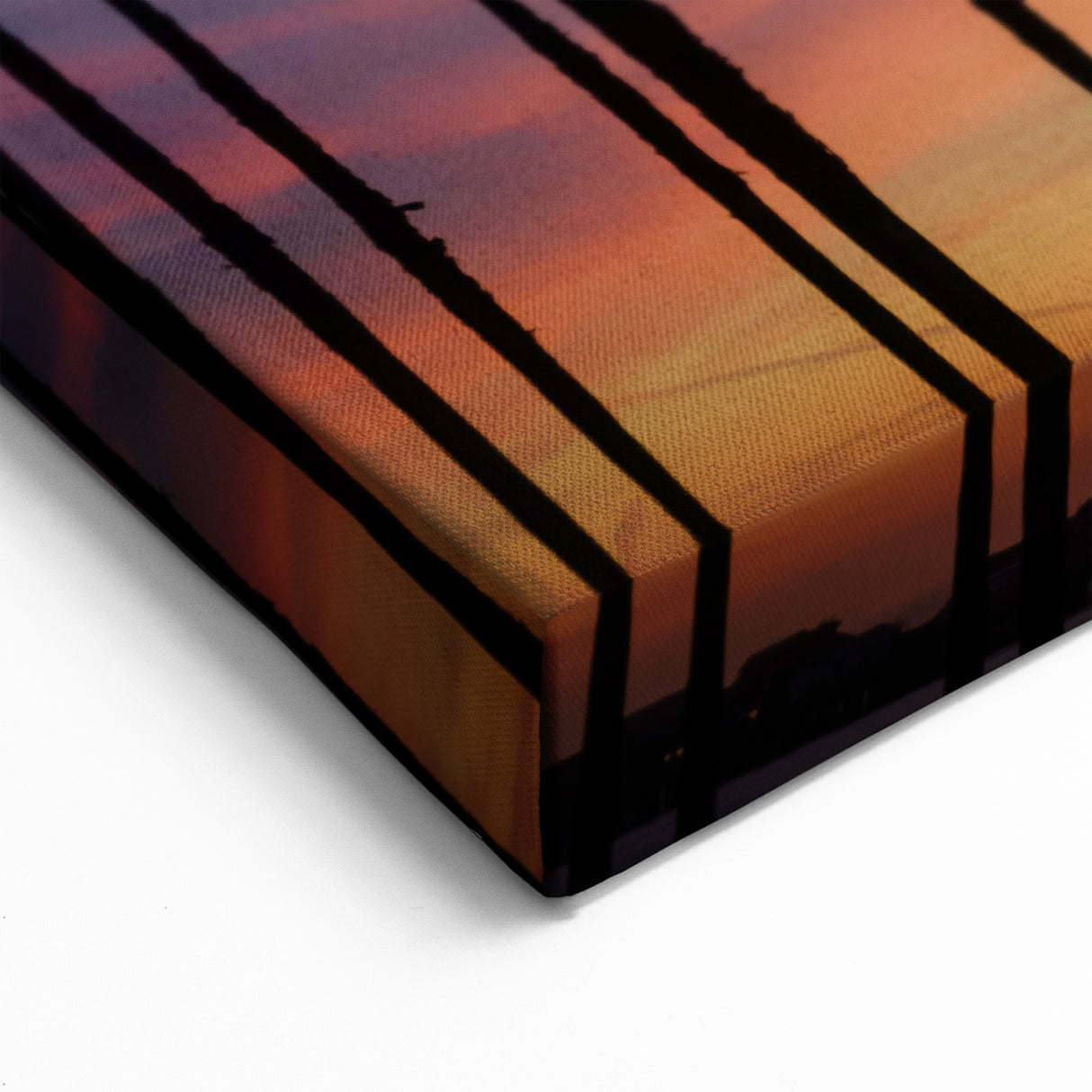 Twilight California Art - Palm Trees Sunset Santa Barbara Wall Print