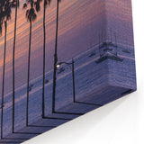 Santa Barbara Sunset - Palm Trees and Ocean Coastal Wall Art