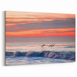 California Sunset Art - Birds Over Santa Barbara Ocean Coastal Scene