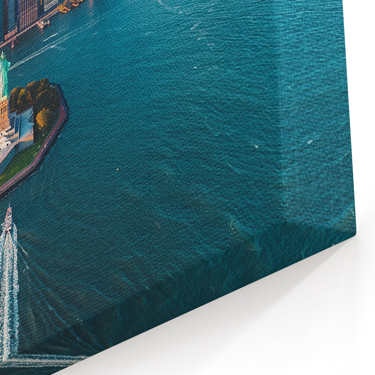 Ellis Island Historical Posters - Aerial View of New York City Skyline Wall Art