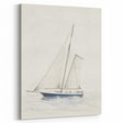Minimalist Sailboat Art – Black and White Nautical Drawing