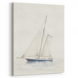 Minimalist Sailboat Art – Black and White Nautical Drawing