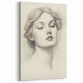 Minimalist Portrait Art – Elegant Pencil Drawing of a Woman