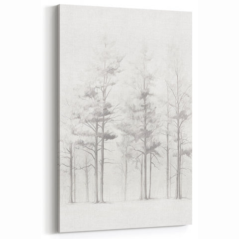 Minimalist Tree Sketch – Forest Scene in Soft Pencil Lines