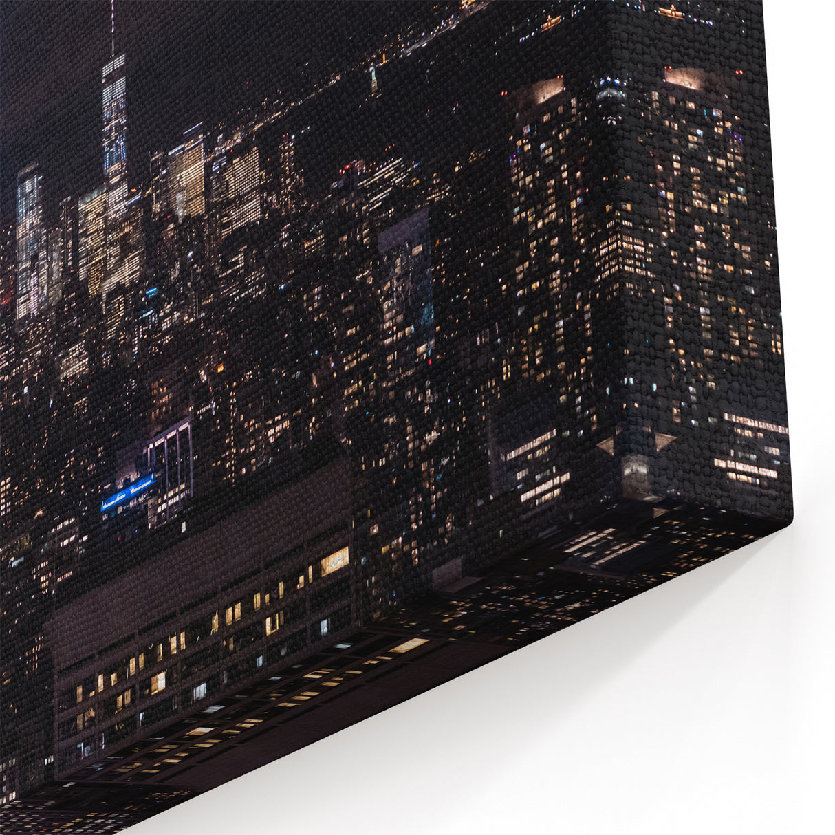Empire State Building Wall Art - Manhattan Skyline Night Canvas NYC View