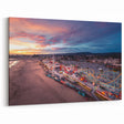 Santa Cruz Boardwalk Sunset Wall Art - California Coastal Canvas Prints