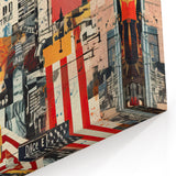 New York City Collage Art - Bold Urban NYC Street and Yellow Taxi Design