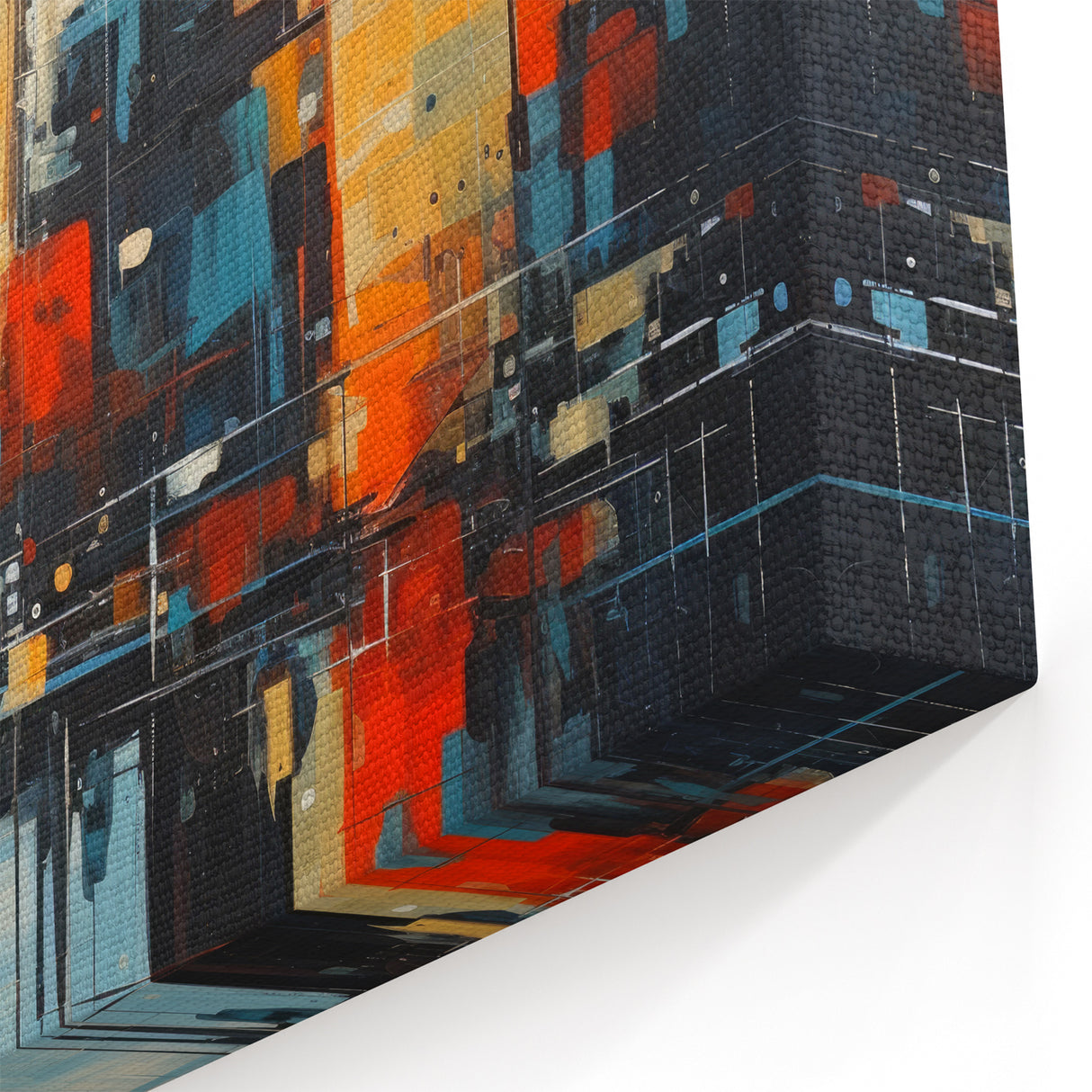 Abstract NYC Cityscape Art - Bold Geometric Manhattan Skyline Wall Decor