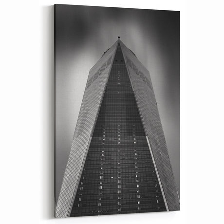 One World Trade Center Framed Art - Bold Black and White NYC Print