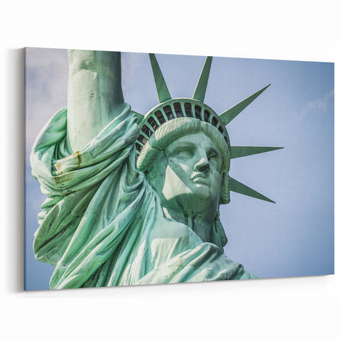 Iconic Statue of Liberty Close-Up - Patriotic Wall Art for Home Decor