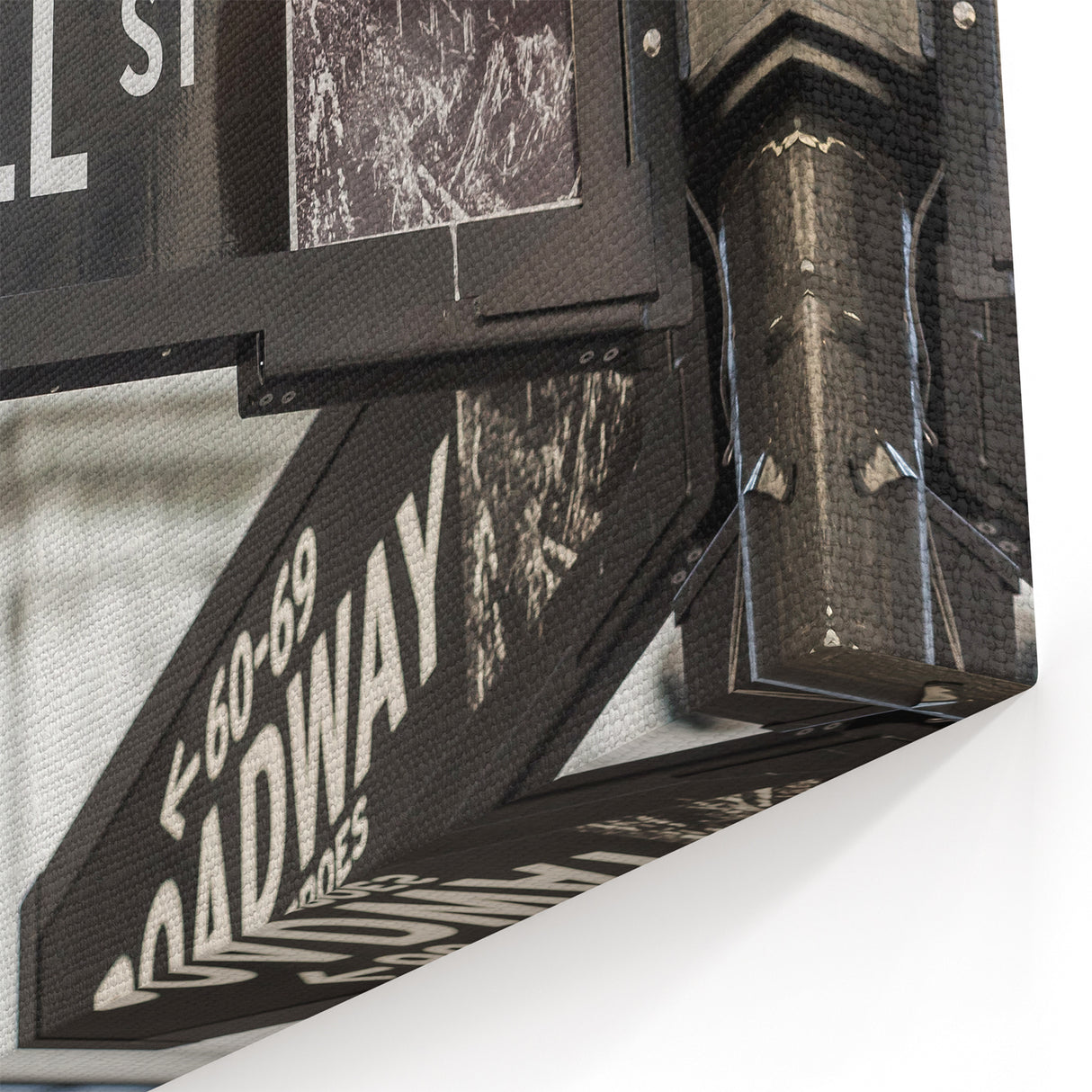 Wall Street Decor - NYC Broadway and Wall Street Sign Canvas Print